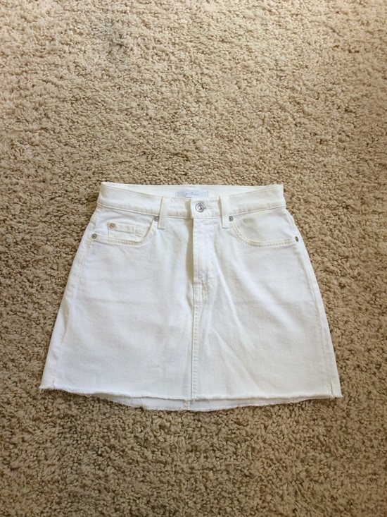 7 For All Mankind Dresses & Skirts - 7 For All Mankind White A-Line Denim Skirt - size 24